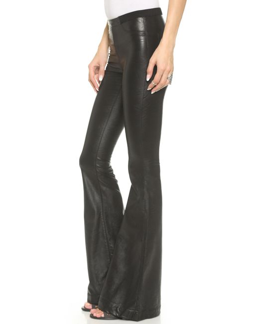 Blank NYC Faux Leather Flare Pants in Black Lyst